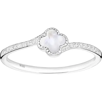 Prsten Stříbrný prsten Shell CLOVER Velikost: 9/60 Ag 925/1000