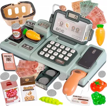 Hra na obchod Pokladna Kinderplay s příslušenstvím, LCD displej, vícebarevná