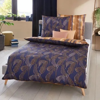 Povlečení Kaeppel | Flanelové povlečení Thrive modré 140x200, 70x90