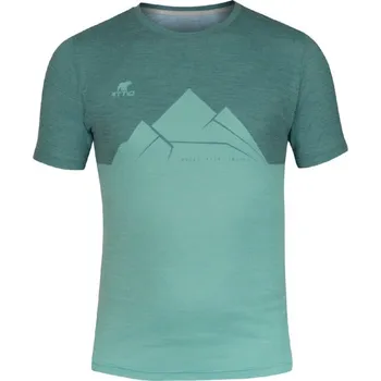 Pánské tričko Attiq ATTİQ pánské merino tričko s krátkým rukávem Denali Barva: green, Velikost: XXL