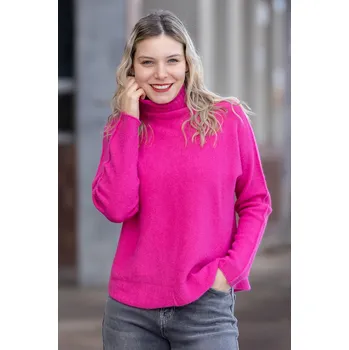 Dámský svetr NEW COLLECTION Elegantní svetr VANILLE Barva: Růžová, Velikost: UNI: S-XL