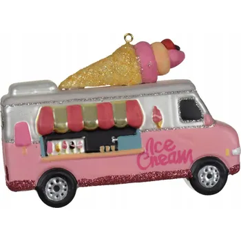 Vánoční dekorace Vánoční Koule růžová na vánoční stromeček 12 cm