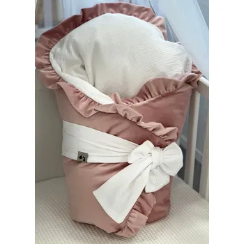 Zavinovačka Péřová zavinovačka z jemného ultrasoftu s bílým mušelínem a volánkem