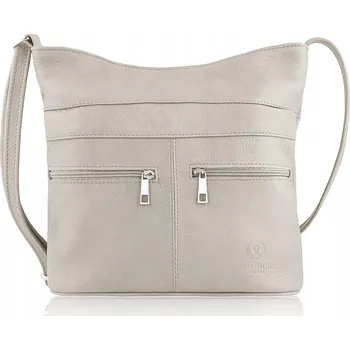 Kabelka Paolo Peruzzi kabelka přes rameno přírodní kůže šedá