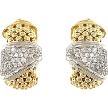 Náušnice Luxusní stříbrné náušnice tulipano s ozdobou