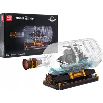 ostatní stavebnice Velká sada stavebních Stavebnice Pirátská Loď v lahvi 8 22 Dílů . Dárek .