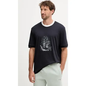 Pánské tričko Bavlněné tričko Armani Exchange pánské, černá barva, s potiskem, XM001075 AF12308 XM001075.AF12308 99X, vel. M