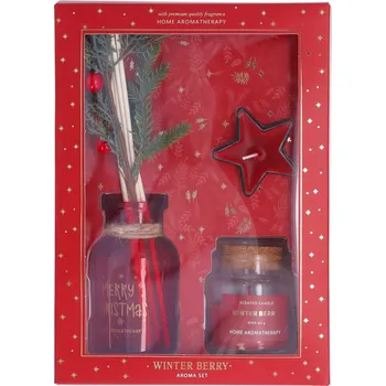 Svíčka Zestaw zapachowy winter berry świeca i tyčinek dárek vosk