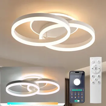 LED kruhové svítidlo STROPNÍ SVÍTIDLO STROPNÍ SVÍTIDLO lustr kruhové stmívatelné + Dálkový Ovladač aplikace