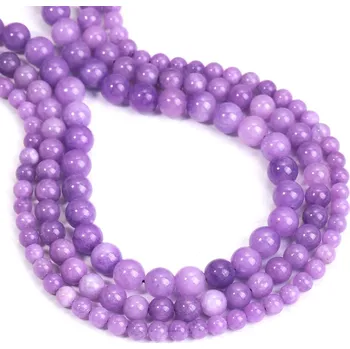 Dětské navlékací korálky Fialové jaspisové korálky 6–10mm | šperky - Fialový jaspis , 6mm 59 až 61 ks