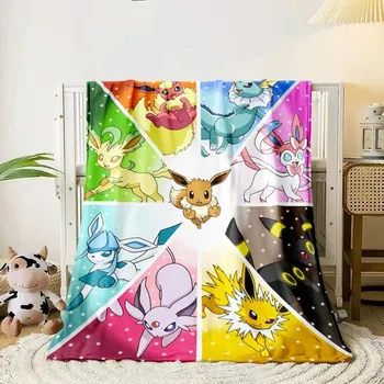 Dětská deka Měkká flanelová deka Pokemon pro děti | bytový textil - 10 , 130x150cm (51x59 palců)