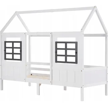 Postel Jednolůžková dřevěná postel Arhatreya 90x200 cm bílá