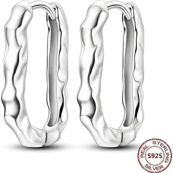 Náušnice Stříbrné kruhové náušnice se zirkonem | šperky 2 ks - JFE211