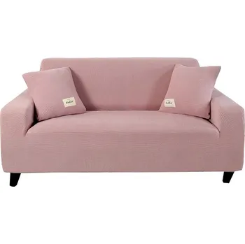 Elastický potah na sedačku geometrický design | dekorace - Růžový , 3místná vozidla