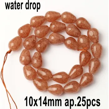 Sluneční korálky z přírodního kamene | šperky - styl 13-10x14mm