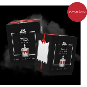 Svíčka BIG NATURE Sójová svíčka VŮNĚ VÁNOC 240g DÁREK