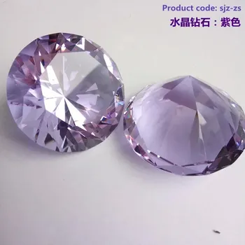 Barevný křišťálový diamant - dekorativní kámen | skleněná dekorace - 1 ks - fialová , 20mm