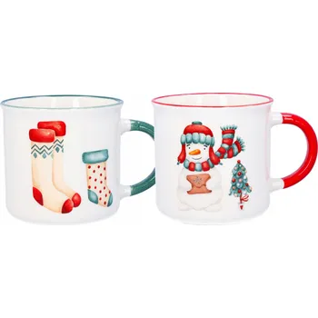 Hrnek świąteczny porcelanowy zestaw 2x 300 ml