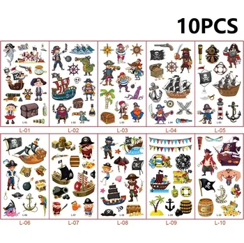 Odstranitelné tetování 10 listů Dětské voděodolné tetování – sada mini obtisků | Tetovačky pro děti, Dočasné tetování - ZS318-(15)-10PCS