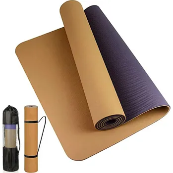 podložka na cvičení Jóga protiskluzová tpe podložka 180cm | cvičební pomůcka - Šampaňská fialová , 180 cm57 cm0,6 cm