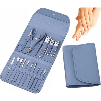 SADA NA MANIKÚRU A PEDIKÚRU NA NEHTY 16 DÍLŮ MODRÁ