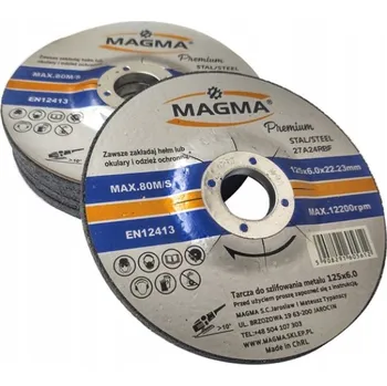 Vrták Sada brusných kotoučů na kov Magma 125 x 22,2 mm 5 kusů