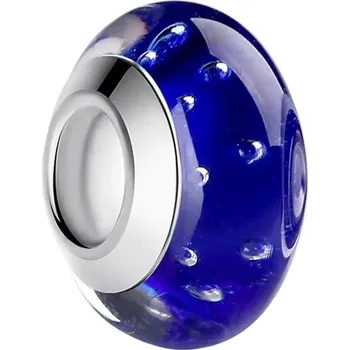 Přívěsek Stříbrný přívěsek s bílým sklem | přívěsek korálek na náramek - FB6358