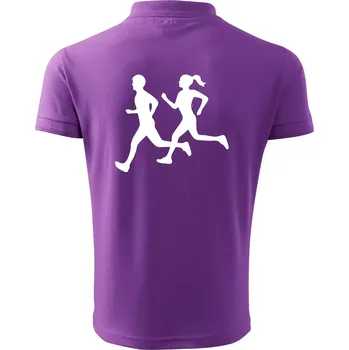 Pánská košile Bezci - žena a muž (Moňas) - Polokošile pánská Pique Polo 203 - 2XL ( Fialová )