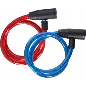 Zámek na kolo Zámek na kolo s klíčem 1,2 x 65 cm červený/modrý