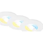 Briloner 7605036-SADA 3xLED Koupelnové podh svítidlo 3xLED/4,9W/230V IP44 bílá