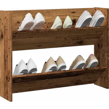 Botník vidaXL Nástěnný botník 80 x 18 x 60 cm kompozitní dřevo [806757] Barva: Staré dřevo