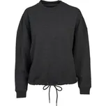 Build Your Brand Dámská oversize mikina se spadlými rameny - Tmavě šedý melír | XL