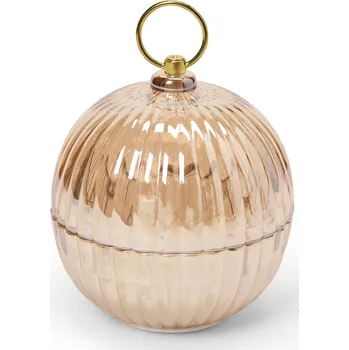 Vánoční dekorace Tchibo Skleněná LED koule na vánoční stromek 10 cm zlatá