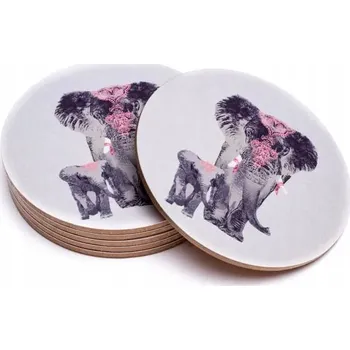 Podtácek Podložka kulatý dřevo, plast