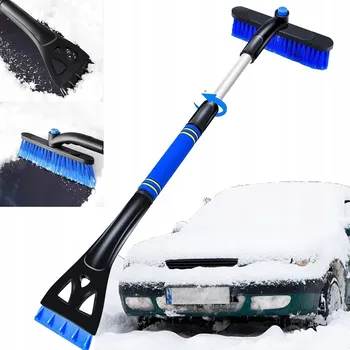 Autoškrabka ŠKRABKA NA OKNA A LED 80CM KARTÁČ NA ODSTRAŇOVÁNÍ SNĚHU 2V1