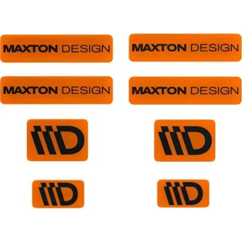 Autodoplněk 3D logo MaxtonDesign - oranžovo černé(8ks)