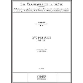 Frédéric Chopin: Prelude No.15, Op.28 in D flat major (noty na příčnou flétnu, klavír)