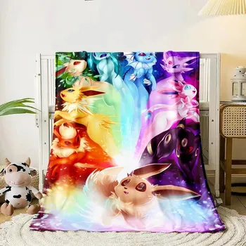 Dětská deka Měkká flanelová deka Pokemon pro děti | bytový textil - 2 , 130x150cm (51x59 palců)