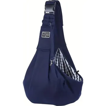 Taška pro psa a kočku Taška přes rameno pro psy na cesty | přenosná taška, psí kabelka, nosítko na psa - modrá