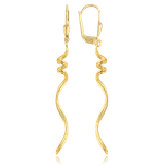 MINET Elegantní zlaté náušnice s patentem Au 585/1000 2,65g JMG0341WGE00