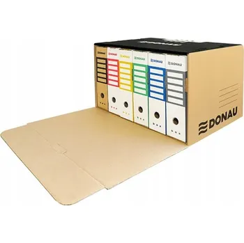 Archivační box Archivační krabice Donau s víkem, hnědá