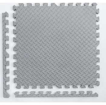 Dětská pěnová puzzle podložka eva | koberec - šedá , 8 kusů - 1 cm