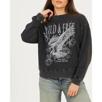 Dámská mikina Mikina Brave Soul Black Acid Wash 8749688 16 (XL)