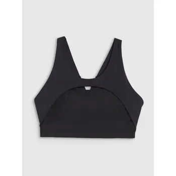 Podprsenka 4F Dámská sportovní podprsenka se střední oporou - černá Velikost M