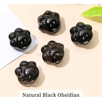 Přívěsek Přívěsek z obsidiánu | šperk - Černá obsidiánová tlapa