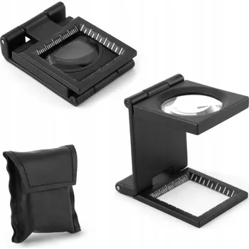 10X ZVĚTŠOVACÍ SKLO TROJITÉ SKLÁDACÍ LUPA ZE SLITINY 10X28MM