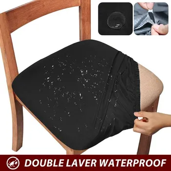 Potah na židli Voděodolný elastický potah na židli | bytový doplněk - T4-černá , 1 ks