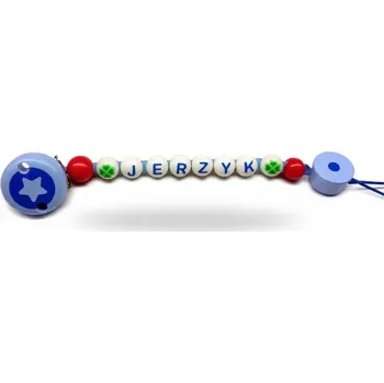 KLIP NA DUDLÍK DŘEVĚNÝ MODRÁ HVĚZDIČKA UNIVERZÁLNÍ 0+