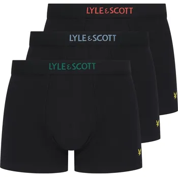 Pánská móda Boxerky Lyle and Scott Black Multi Tex 7931538 2X Large