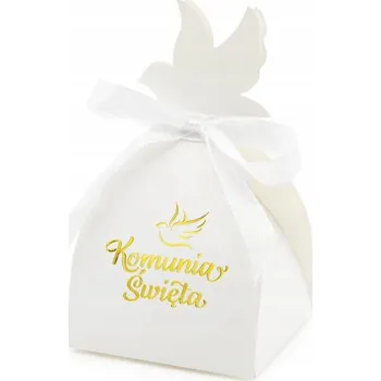 Dárková krabička Dárek Krabička PartyPal na svaté svaté přijímání bílá a zlatá